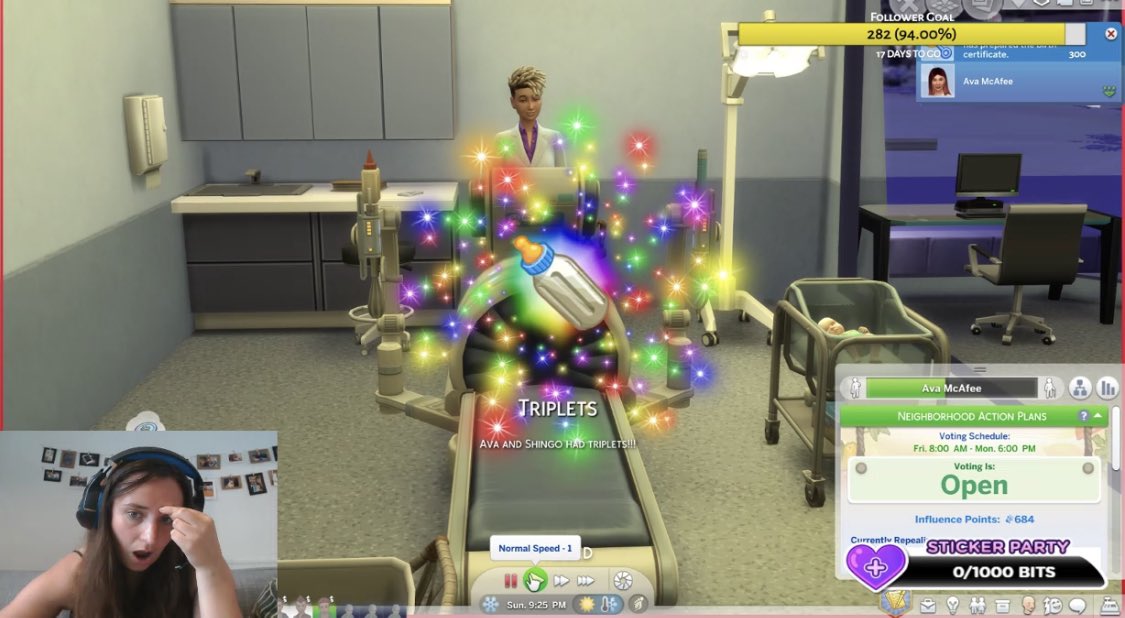 MonstersCall's tweet image. Trying the 100 baby challenge and this happened!

My face!

 #100babychallenge #thesims4 #twitch #streaming #streamer #shocked