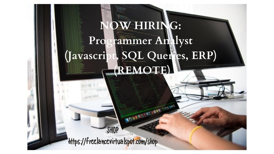 Freelance_Spot's tweet image. NOW HIRING: Programmer Analyst (Javascript, SQL Queries, ERP) (remote) To apply, check this link: buff.ly/2XS1qS3 #jobopp #nowhiring #ProgrammerAnalyst #Javascript #SQLQueries #ERP #remote #remotework #telecommute #telework #homebased #homeoffice #freelance