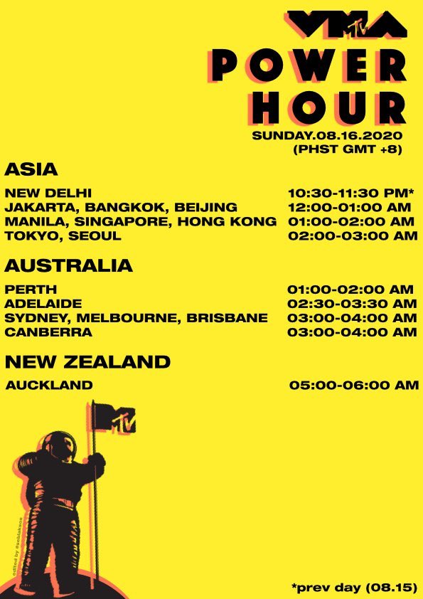 Please see the time chart below so you will know on what date & time you'll vote. This will happen all at the same time, in sync. PH Standard Time is used so there will be places where it's August 16 while others are on August 15. We're all voting together so pls mind the dates.