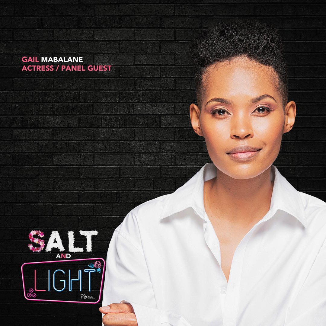 RhemaSA's tweet photo. SALT AND LIGHT is back on your screens tonight at 7pm! Tune in to hear from our special guest, South African actress - @GailMabalane We'll see you in the chat section later! 

Watch on Facebook and YouTube (Search for Rhema Bible Church North) or https://t.co/rgIyZbUs1l https://t.co/zxAvuwnn5v