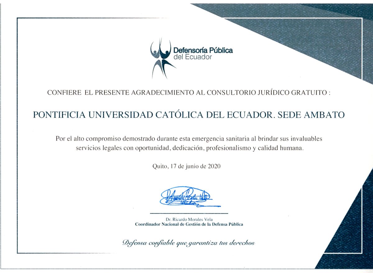 pucesedeambato's tweet photo. Agradecimiento Defensoría Pública del Ecuador
#Agradecimiento #PUCESA #PUCENacional #SoyDeLaCato #Ambato #DefensoríaPúblicadelEcuador https://t.co/pJAAxeeLcY