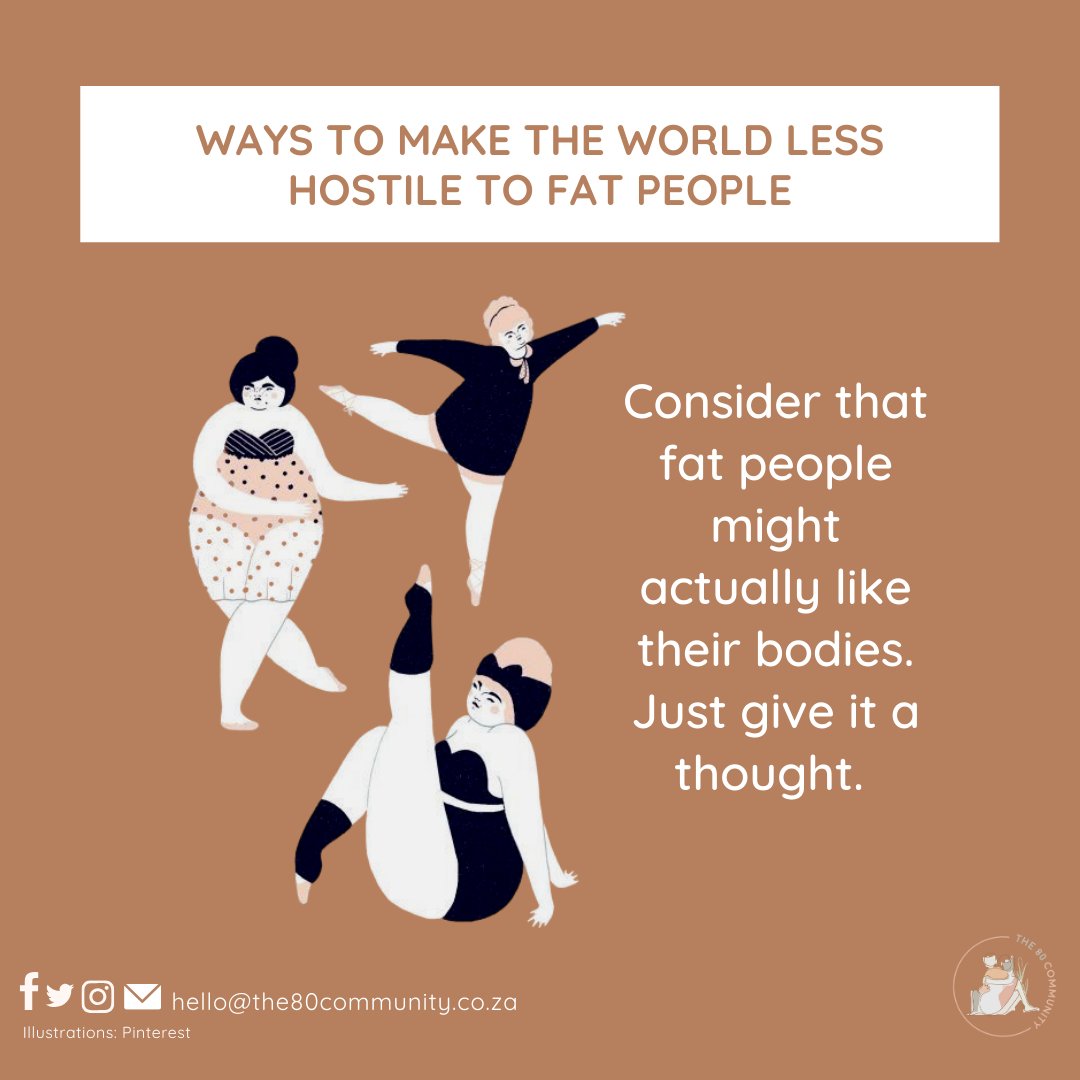 Being fat doesn’t mean you are undesirable, more especially to yourself. There actually are fat people that like their bodies, and aren’t looking into losing any weight and altering how they look.
