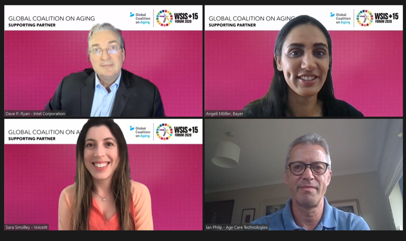 MWHodin's tweet photo. Fantastic discussion this morning on remote care and AI. Thank you to our excellent line-up of speakers for making the conversation so engaging! @davidpryan @Angeli_Moeller @sariellas @profianphilp #techandaging @WSISprocess https://t.co/u5rwiz0VJV