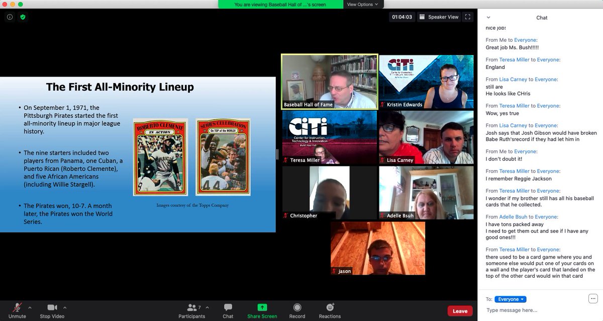 Kristin Edwards (@citikristin) on Twitter photo Batter up! Ms. Carney & Ms. Salotto took their classes to the National Baseball Hall of Fame... virtually! We connected from home via @zoom_us, & had wonderful conversations w/ Bruce about cultural diversity-- an ALWAYS important & ALWAYS relevant topic. <a href="/baseballhall/">National Baseball Hall of Fame and Museum ⚾</a> <a href="/NYSDLC/">NYSDLC</a> Batter up! Ms. Carney & Ms. Salotto took their classes to the National Baseball Hall of Fame... virtually! We connected from home via @zoom_us, & had wonderful conversations w/ Bruce about cultural diversity-- an ALWAYS important & ALWAYS relevant topic. <a href="/baseballhall/">National Baseball Hall of Fame and Museum ⚾</a> <a href="/NYSDLC/">NYSDLC</a>
