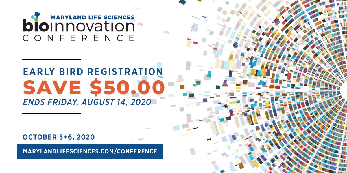 MDTechCouncil's tweet photo. Early Bird Registration Closes Tomorrow - Don't Miss Your Chance to Save $50 for the Maryland Life Sciences Bio Innovation Conference! https://t.co/6LFBabjoYy #MDLSBioInnovation #BioInnovationConference https://t.co/B2R8KJx4gm