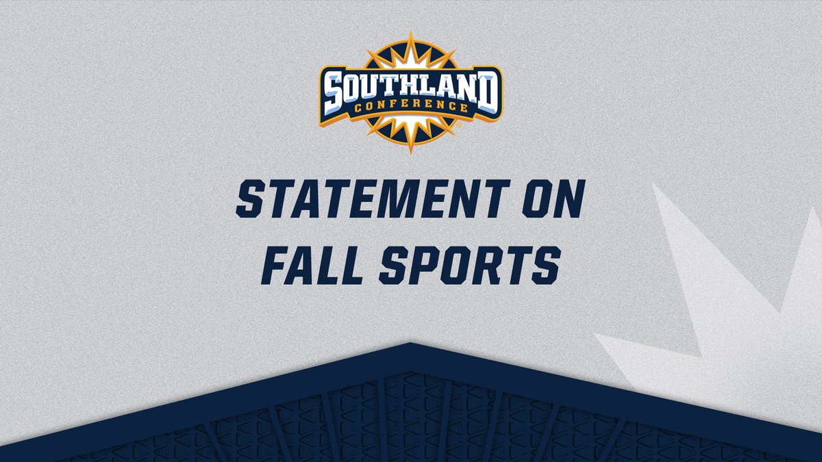 SouthlandSports's tweet photo. 📰 - Southland Conference statement on fall sports seasons #SouthlandStrong

RELEASE: https://t.co/OZFoyv35WH https://t.co/DirWOPvaSp