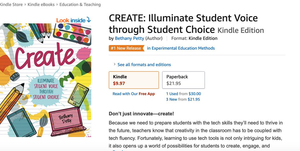 dbc_inc's tweet image. @Bethany_Petty's #CreateBook is soaring high on Amazon!
Congratulations!!

Have you checked it out yet?
Click HERE to learn more:
amazon.com/CREATE-Illumin…

#tlap #dbcincbooks #LeadLAP #edtech #remotelearning