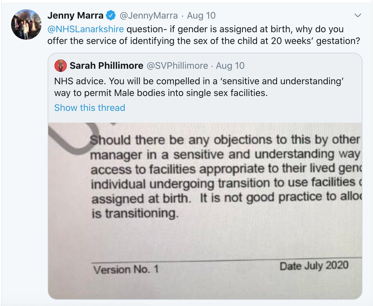 Labour affiliated group LGBT+ Labour Scotland have accused Labour MSP  @JennyMarra of sharing tweets which "promote fear and discrimination" against trans people after she questioned the terminology used by NHS Lanarkshire in a policy document.