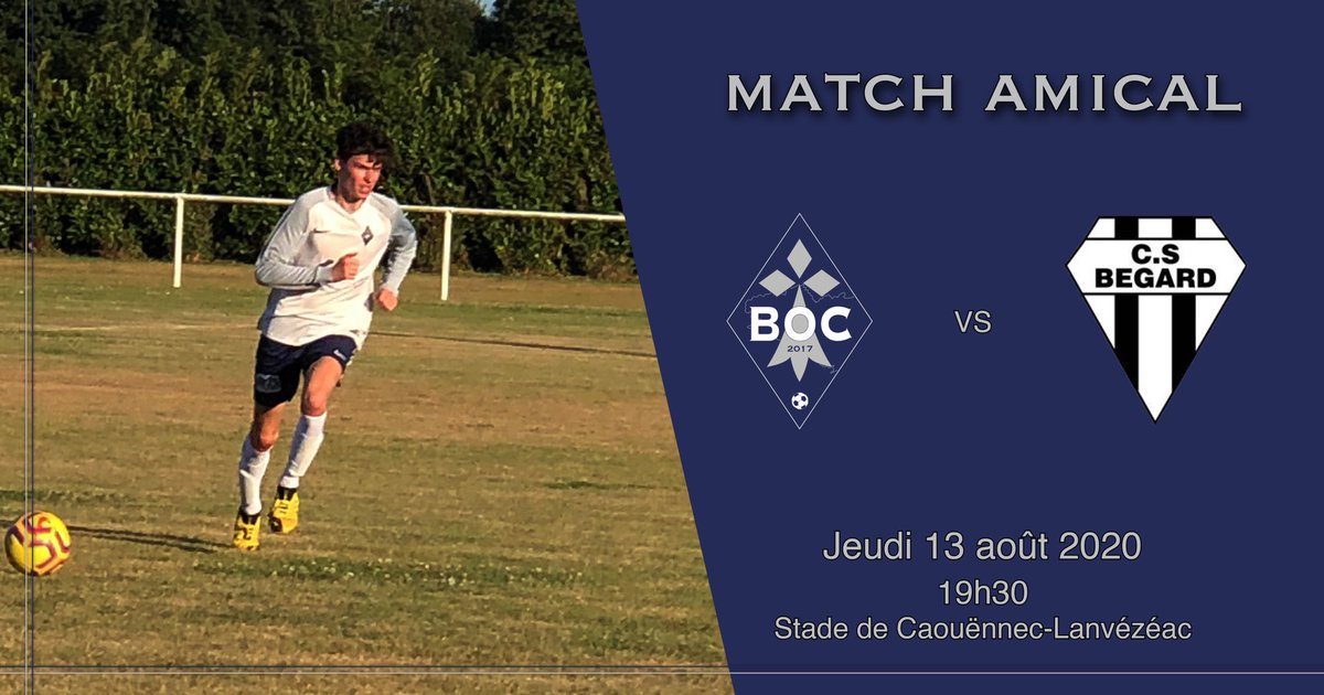 BOcaouennec's tweet photo. 📌 2ème match de prépa

🆚 CS Bégard U18

⏰ 19h30 

⚽️ VAMOS BOCONS ! https://t.co/LWpOLggnlA
