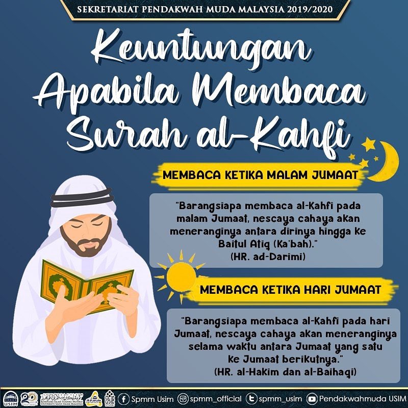 [KEUNTUNGAN APABILA MEMBACA SURAH AL-KAHFI]

#mediaspmm
#spmm1920