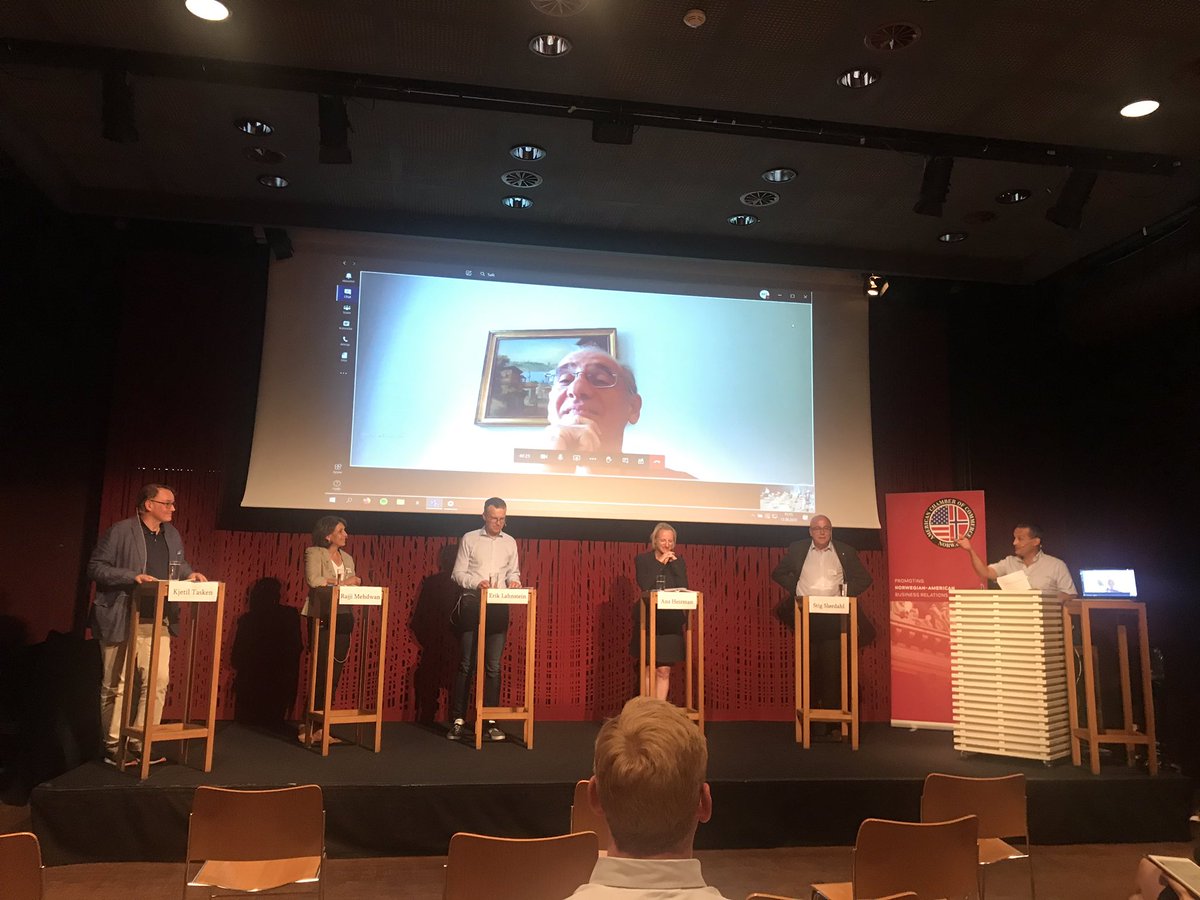 Hvordan kan offentlige og private aktører jobbe sammen for å skape et robust og bærekraftig helsesystem? @AmChamNorway spør representanter fra <a href="/Harvard/">Harvard University</a> , <a href="/UniOslo/">Universitetet i Oslo</a> , @CiscoNorway , Roche Norge, Helse Midt-Norge og @MSDNorge 🩺🏥