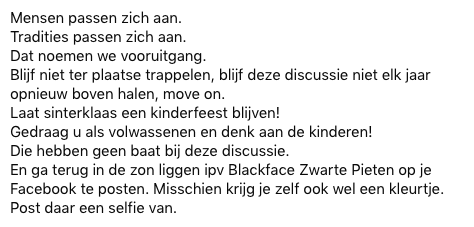 dewlanna's tweet photo. ik ga er nog miserie mee krijgen, maar fok it, ik was die Zwarte Pieten op Facebook beu. https://t.co/wEujgqIILf