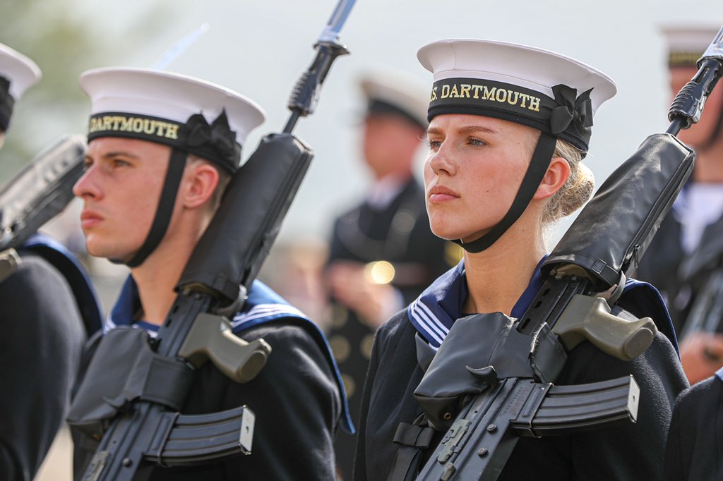 DartmouthBRNC's tweet photo. For the first time in history Officers and Ratings have passed out together at BRNC today. A fantastic and special day, with all delighted that the First Sea Lord, @AdmTonyRadakin, was here to take the salute. @RoyalNavy @HMS_Raleigh https://t.co/Z0mmWMz7eb