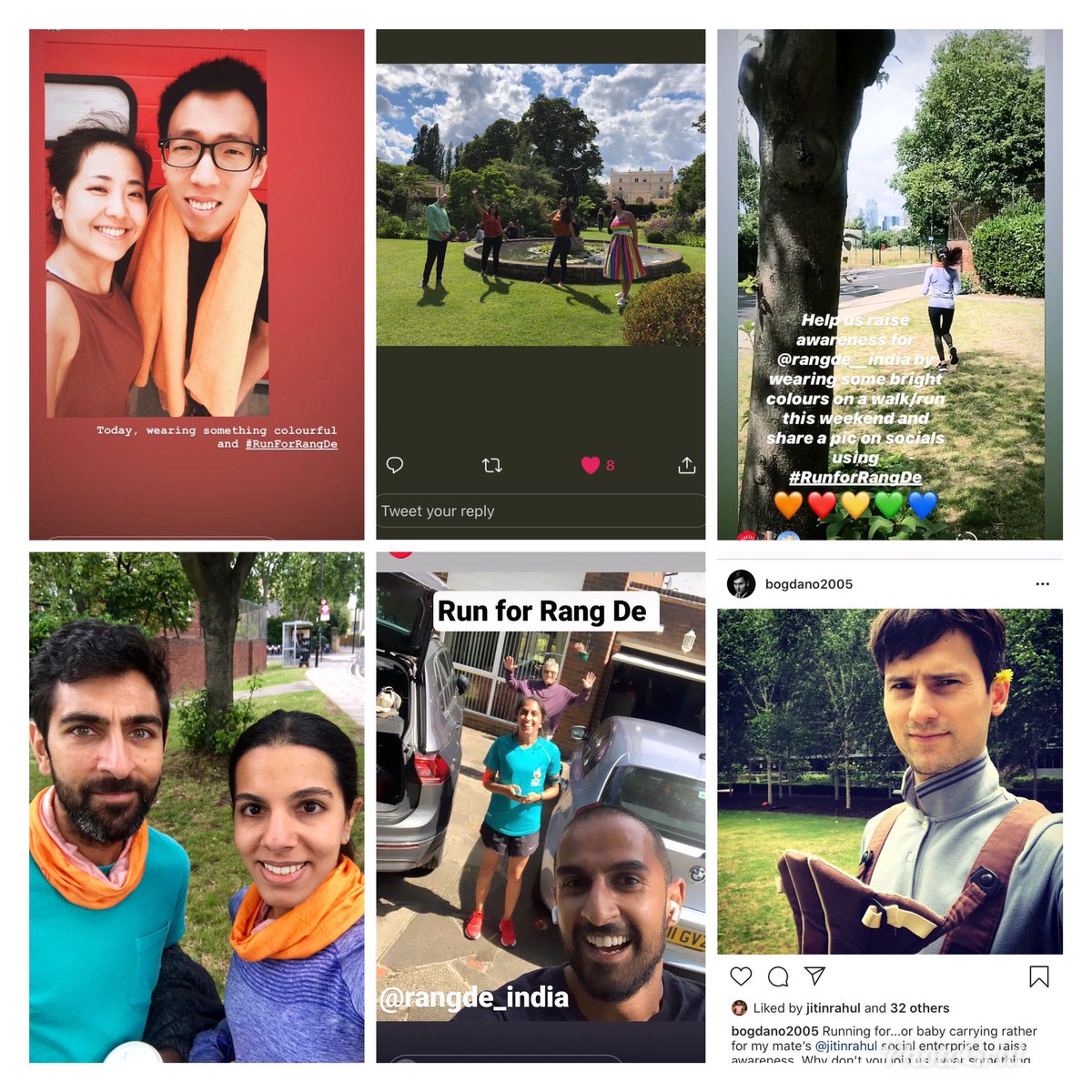 baj_x's tweet photo. THANK YOU to everyone who helped spread the word about @RangDe and some colour by supporting #RunforRangDe! Here are some of the highlights ... https://t.co/9cdOFKrYFK