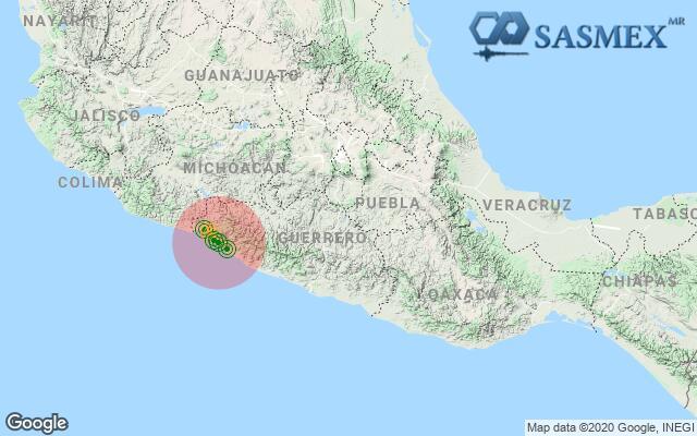 SASMEX's tweet image. #Sasmex al momento: posible zona epicentral, #TenemosSismo más información en sasmex.net @Sasmex