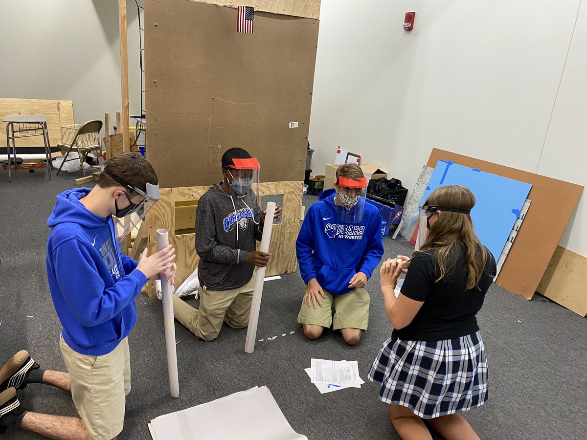 STEM2UYP's tweet photo. @LutheranCougars IED class has started with in person learning and PPE! https://t.co/5qUZlcAvrh