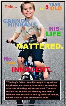 The media stirred the pot for three months, incited riots, and the destruction of cities...
The media hid the execution of a five year old because it doesn’t fit the lie they are pushing...
#sayhisname 
#JusticeForCannonHinnant 
#DeathPenaltyforchildkillers