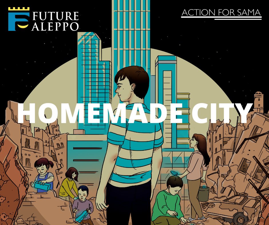 Join <a href="/waadalkateab/">Waad Al-Kateab</a> and some familiar faces from #ForSama for a family friendly online workshop this Sat Aug 15, where Syrian 'architect', Mohammad will give a tutorial on how to make beautiful paper buildings, making a #virtualreality city! 
Sign up > actionforsama.com/homemade-city