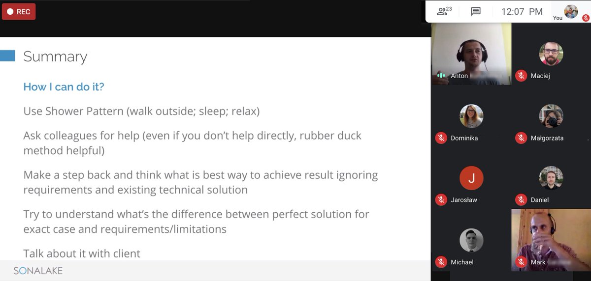 SonalakeHQ's tweet image. Thank you, @AntonKononenko1, for hosting today's TechTalk, which focused on shared experiences from real projects and how seemingly impossible tasks were solved! 🦸‍♂️💥 #softwarepartnering