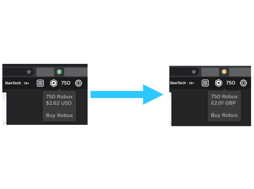 Bantech On Twitter I Noticed That Cm32roblox S Old Robux To Dollars Display Extension Broke With Recent Roblox Web Updates I Chose To Fix It Locally And Add The Ability To Convert To - 100 robux to usd