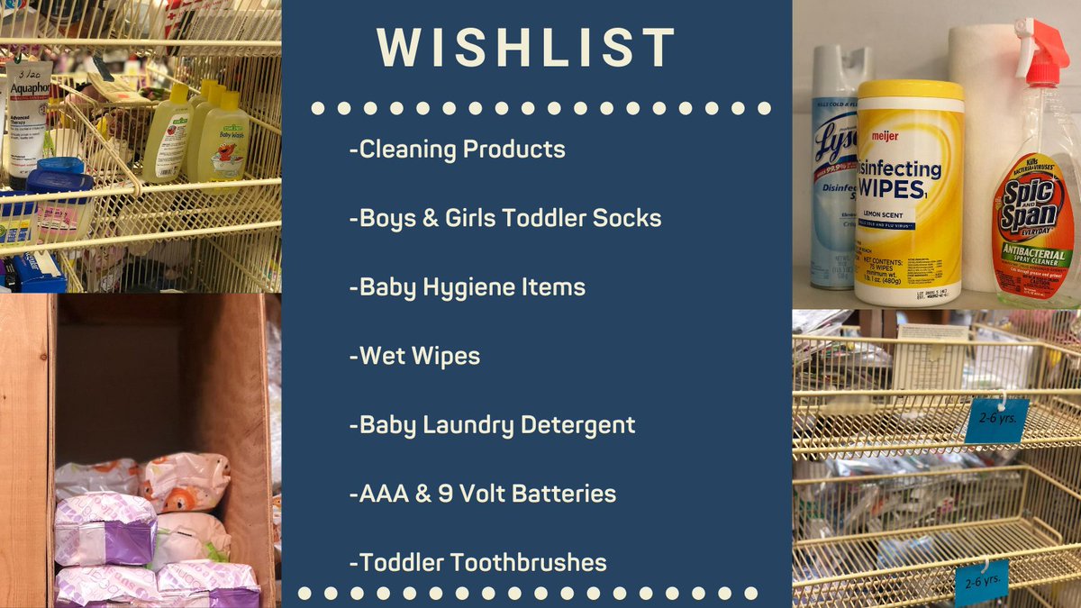 Hi friends! 👋
A few of our shelves are running low! 😯 
We're in need of some essential items to fill our care packages!
 🧦🔋
Could you help us out? 

Donations may be placed (boxed or bagged, if possible!) in the blue bins at the front of our building. Thank you! 😊
