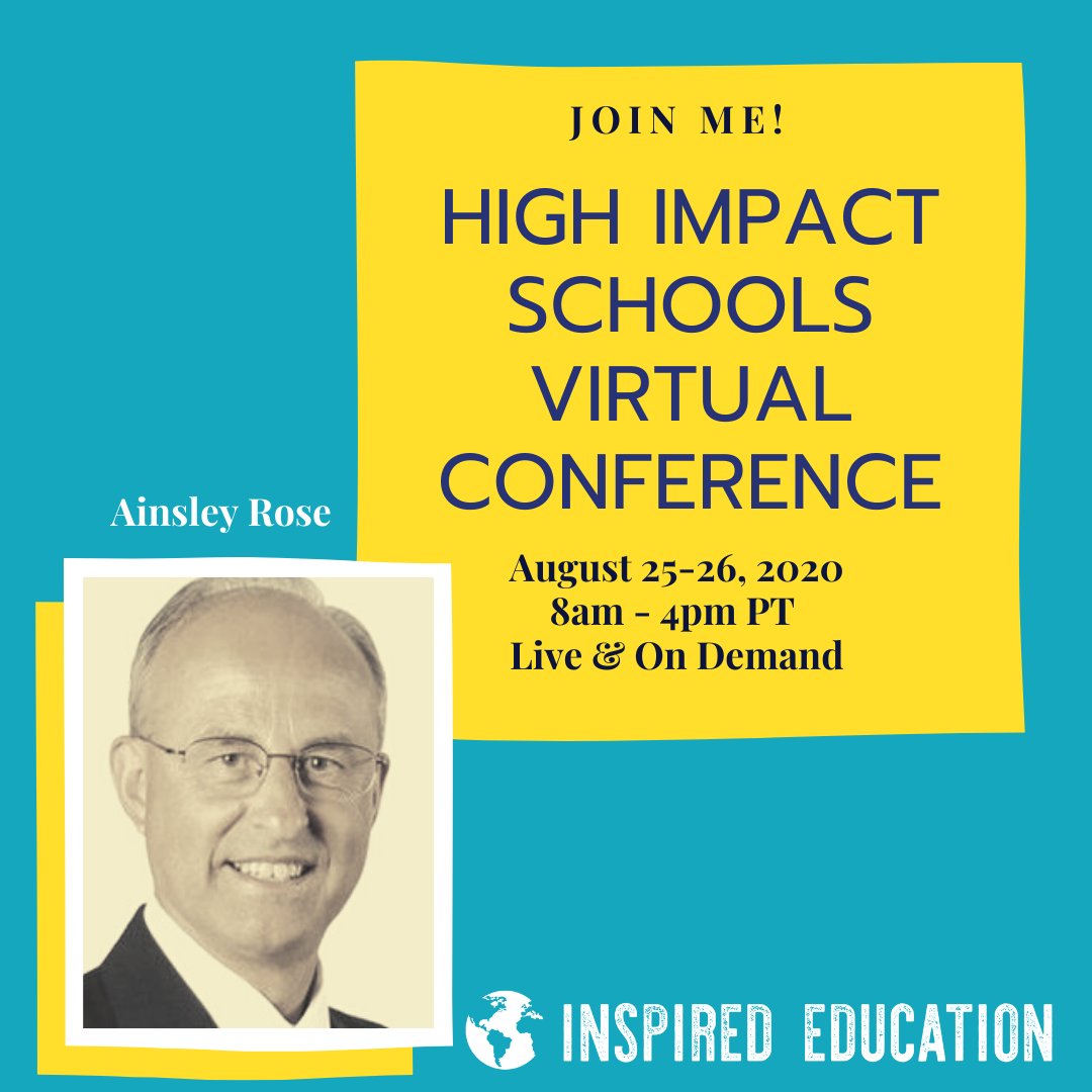 Ainsley Rose explores how leadership is influence and the challenges in learning how to read where colleagues reside on the scale of influence. 

Register today!
inspirededucationgroup.com/highimpactscho…

#InspiredLearning
#InspiredSchools
#InspiredTeachers
#InspiredLeaders
#HighImpactSchools2020