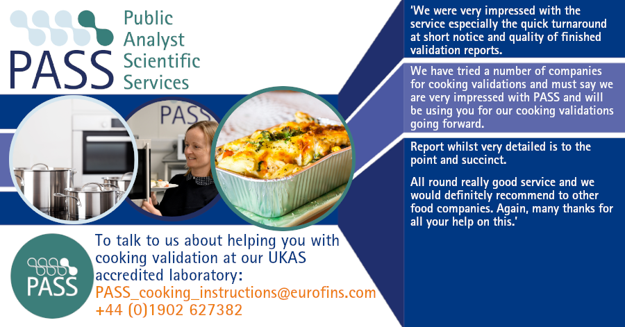At PASS we always aim to do our best for our cooking validation customers and so it makes us very proud when we receive feedback like this: