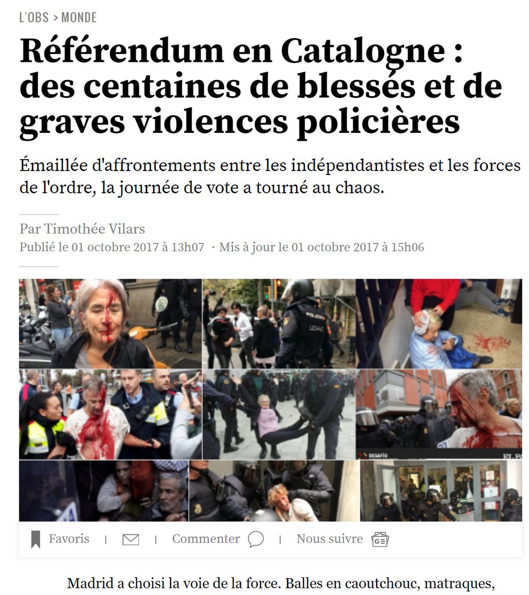 Dear  @EP_President, it is difficult for the EU to be credible before the Lukashenko regime. Watch this video and images. You will see the Spanish police use extreme violence against people trying to vote in a self-determination referendum.  https://twitter.com/EP_President/status/1293851973280825345