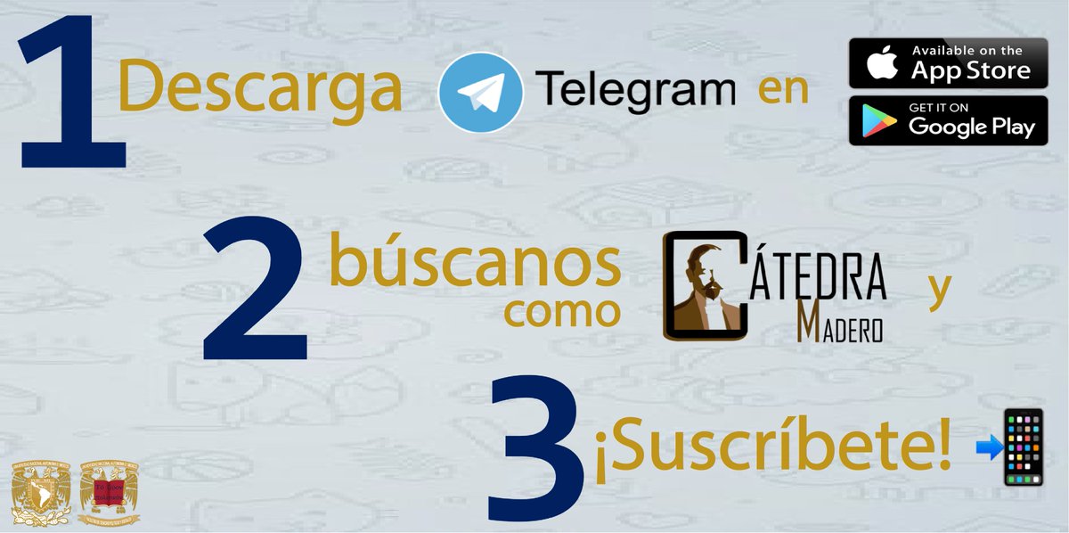 CatedraMadero's tweet photo. Únete a la #ComunidadCatedraMadero
💡¿Sabías que?... La Cátedra Francisco I. Madero cuenta con un Canal de Telegram en el cual podrás tener las noticias principales de la agenda política de México 🇲🇽😮
📲👉https://t.co/q8MJ9a01LC

#DescargaLaApp #Suscríbete 👌☝️ https://t.co/4yYrC1S0vH