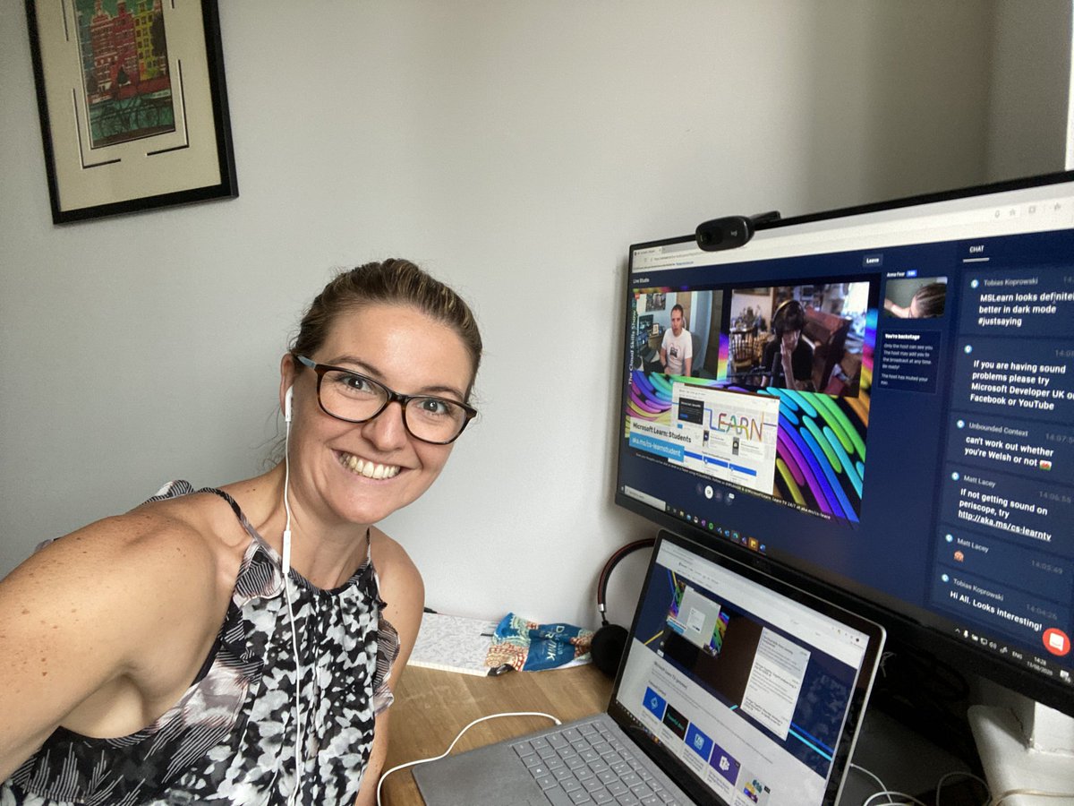 AVFear's tweet photo. Back ‘stage’ sneak peak to the #CloudSkills Show on @msdevUK where we were talking about @MicrosoftLearn, MSCertifications &amp; #MSFTStudentAmbassadors.

Massive thanks to @adamj89 @SalmanMKC &amp; @edbaker1965 

Catch next weeks on @msdevUK or https://t.co/kDBr3WbCgh 2pm every Thursday https://t.co/hFyhqimGN0