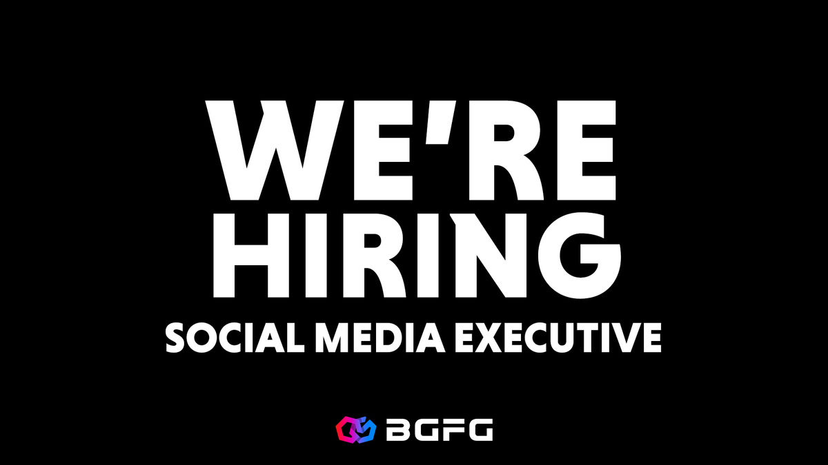 wepc's tweet photo. We are hiring a #SocialMedia exec to join the BGFG team!
If you have the experience, and know your Halo from your Cyberpunk find out how to apply via our #vacancy page here: https://t.co/25SlOgysFe
#Manchester #jobrole #jobvacancy #socialmediaexec https://t.co/xvVYbnRgZk