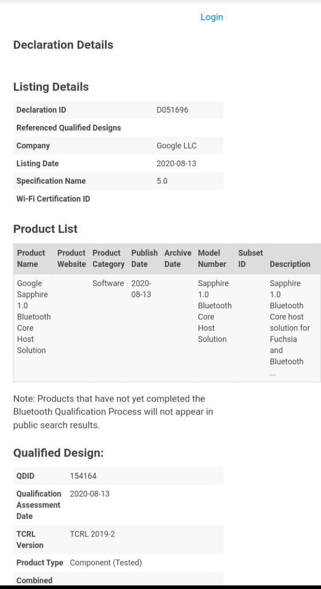 TechFactsRafee's tweet image. Big News 🔥🔥
#Google Certifies #FuchsiaOS Sapphire through #Bluetooth Certification.
The Expected #Android Replacement from #Google
Via : #9to5google
#TFNews