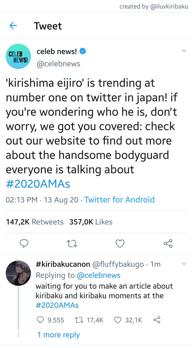 ✦ kiribaku keeps trending on twitter