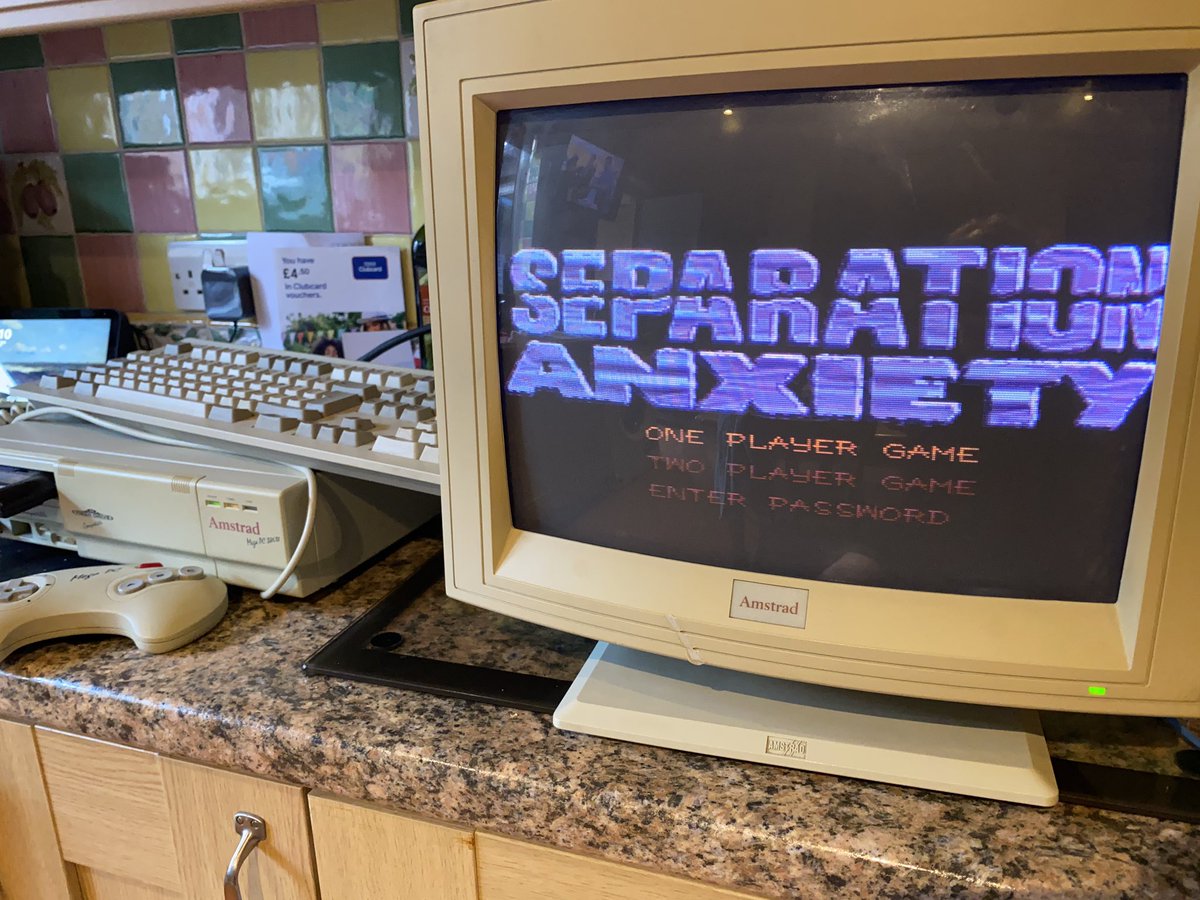 LiddlDevill's tweet photo. Im buzzing guys! Ok I propped the monitor on button with a pen but look!!! It’s alive!!!!
Ignore that my testing it in the kitchen lol.
I have one that I bought some time ago but it’s not working so I’m overly happy right now!
#megapc #retrogaming #retrogamer #girlgamer https://t.co/6IBa59T7et
