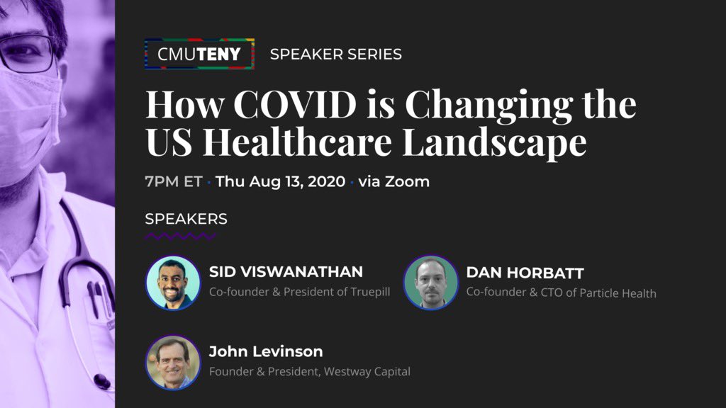Hey <a href="/CarnegieMellon/">Carnegie Mellon University</a> alums - there's still time to RSVP for today's event if you haven't already!

Super excited to bring you another great <a href="/CMUTENY/">CMU TENY</a> panel on Healthcare ppst-COVID -- open to alums from all chapters, not just NYC

Check your chapter's Slack or DM me for the link!