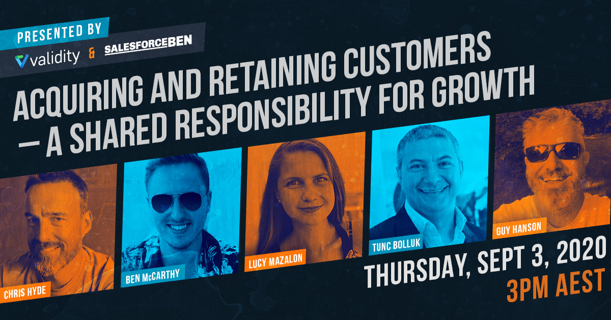 Do you know the 3 inseparable principles that must be considered by every organisation to successfully implement a CRM?  Join the Validity data experts, <a href="/SalesforceBen/">Salesforce Ben</a> and <a href="/lucymazalon/">Lucy Mazalon</a> for our webinar on 3 September to find out. bit.ly/2Cn4j5R  #Crm #salesforceadmin