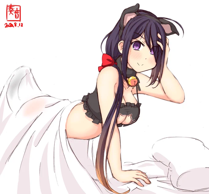 「や、もう朝だ。やっべー!
 ちょっと仮眠しとく? 今のうち、ちょっとだけ……な♪」

#艦これ版深夜の真剣お絵描き60分一本勝負
#艦これ版真剣お絵描き60分一本勝負_20200813
#有明 