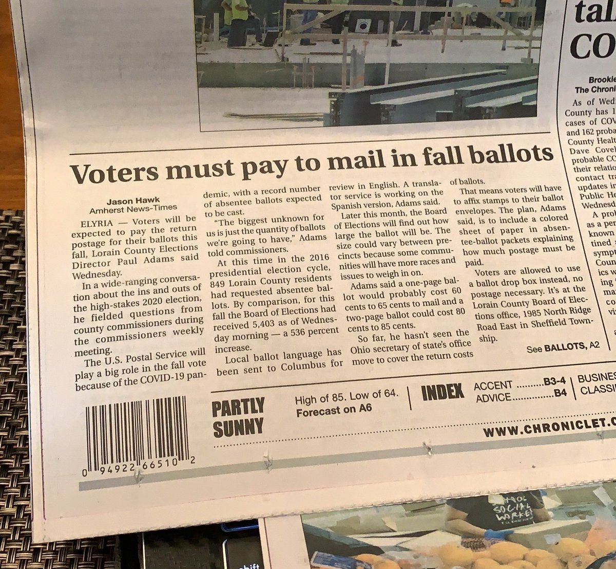 ZachSteppOH's tweet photo. Wont let us request ballots online. Won’t cover cost of postage. Won’t set up addition drop boxes.
Why doesn’t the Ohio GOP want Ohioans to vote? 🤔 https://t.co/mFewyTZb67