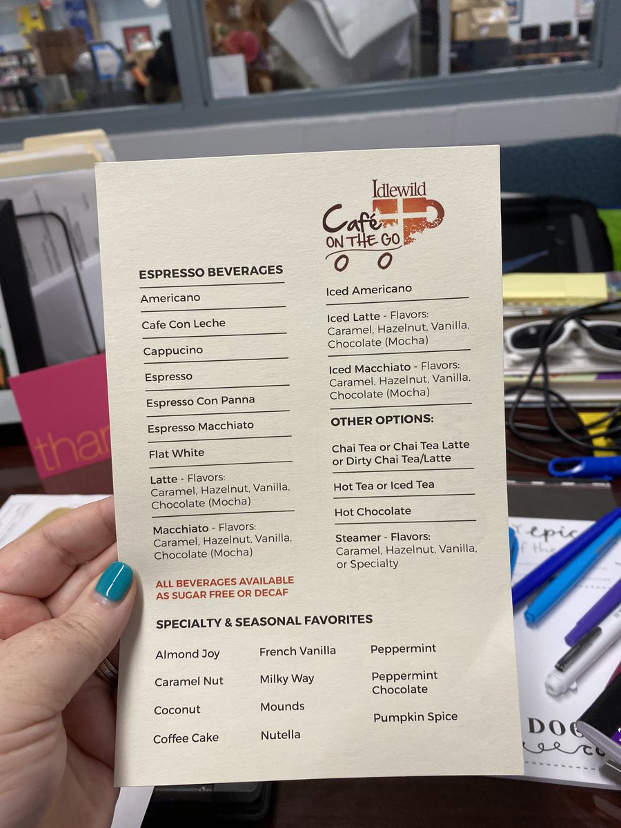 Mrscopeslibrary's tweet photo. A huge thanks to @idlewildchurch for bringing the #Cafeonthego to @oakparklions The #icedhazelnutmacchiato was super yummy! ☕️ https://t.co/y6mp7yur3J