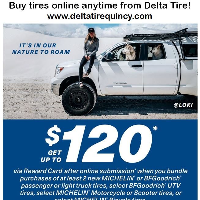 Delta_Tire's tweet photo. HUGE rebates through August 31st, and ask about our 2 year interest free financing plans. 217-222-7212 https://t.co/lNTnP4ZEOg