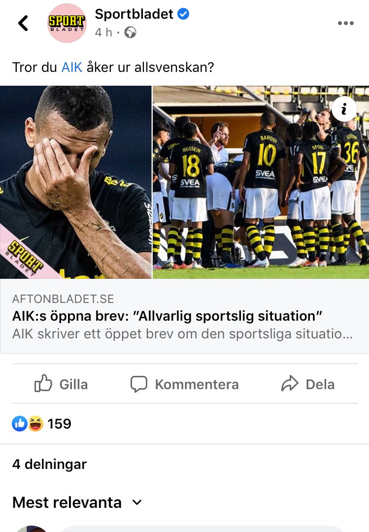 Chrille444's tweet photo. Vore bra för svensk fotboll! 🙂 https://t.co/vGqzLpcDjF
