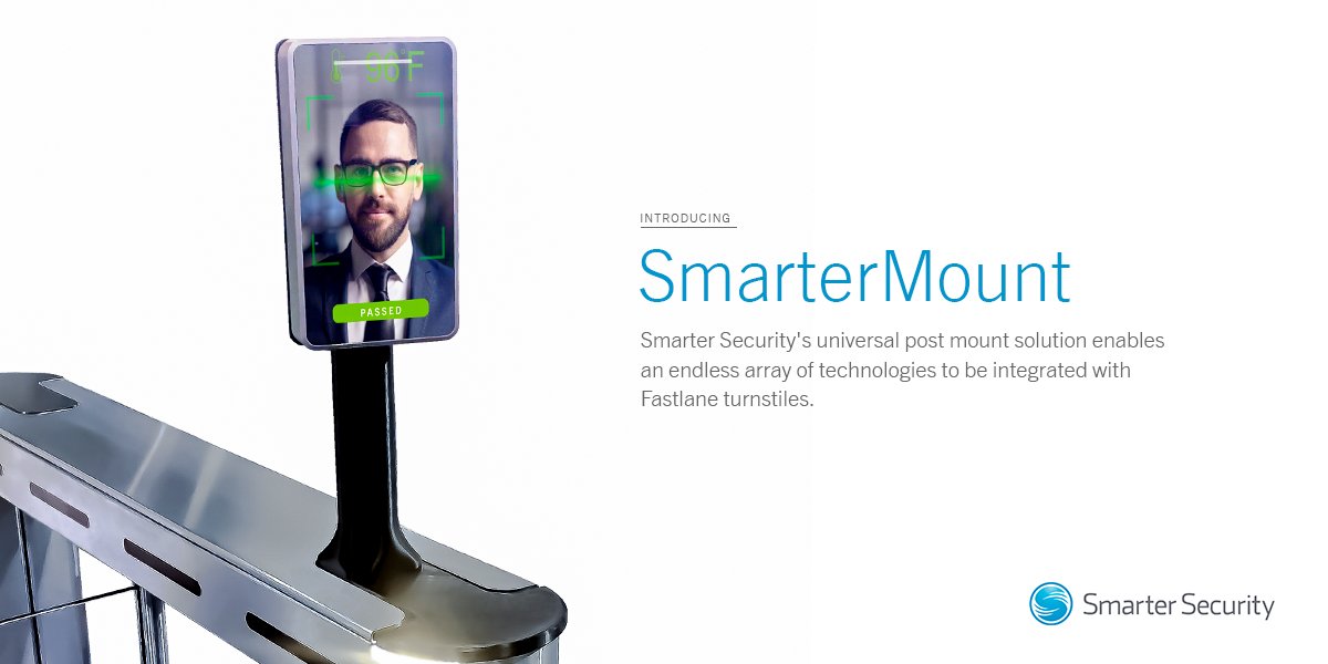 smartersecurity's tweet photo. It's easier than ever to adapt your #Fastlaneturnstiles with 3rd party devices with our new SmarterMount universal post mount solution. Learn more at https://t.co/lhMa1lECr5
#physicalsecurity #touchlessentry https://t.co/w7IfPFWJJk