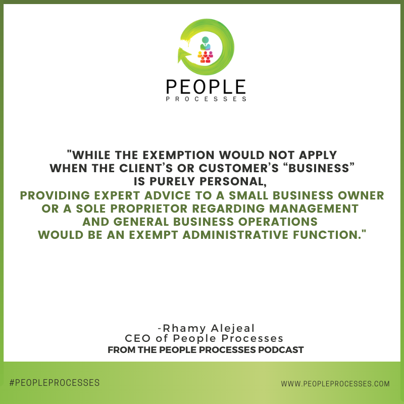 people_process's tweet photo. If you missed the podcast episode about "How Do You Qualify for the Administrative Employee Exemption?" you can still tune in to this link: https://t.co/3AXGyrOuBE
#FLSA #Administrative #Exemption #PeopleProcesses https://t.co/gzqOb5RxpJ