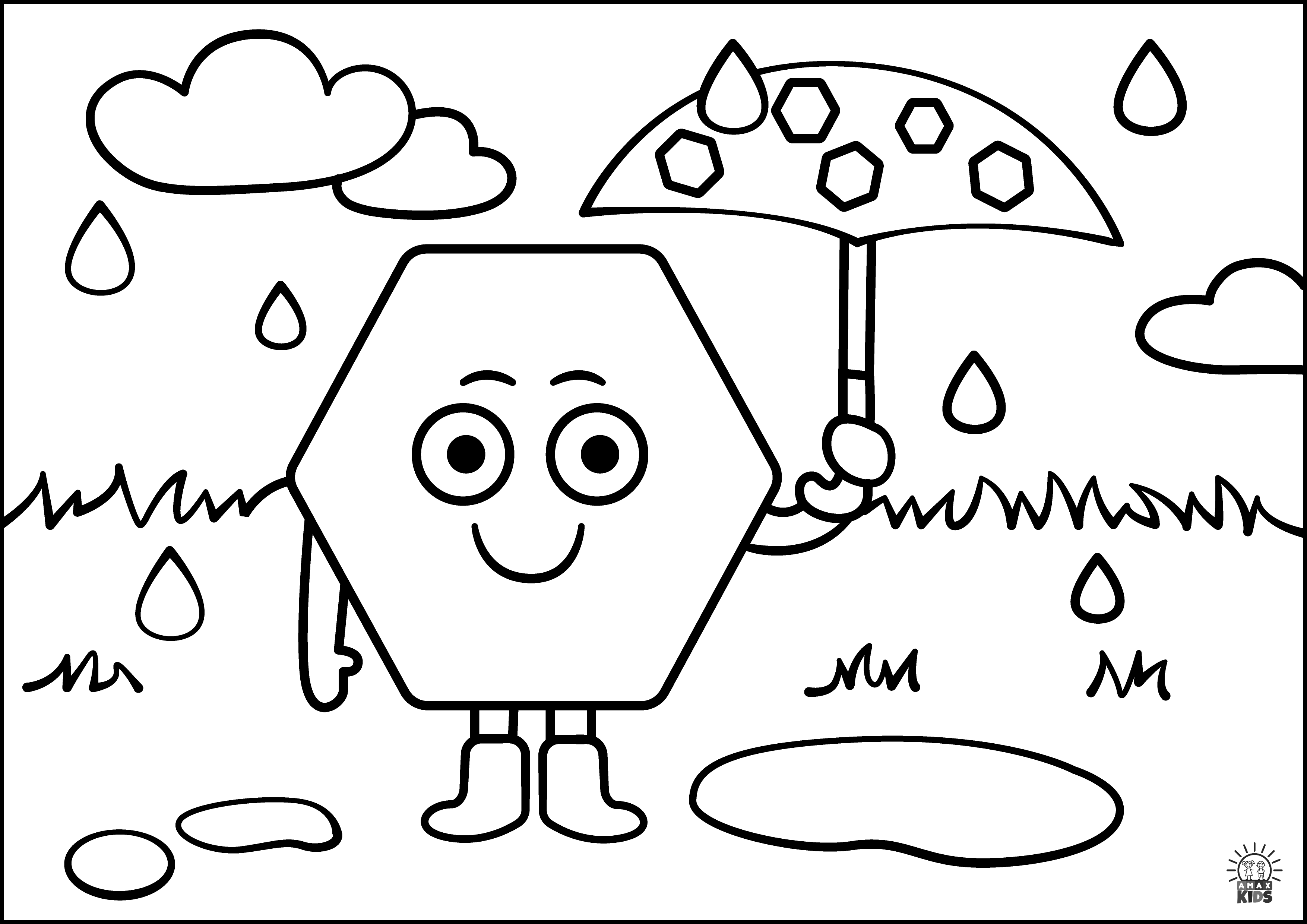 kids shapes coloring pages