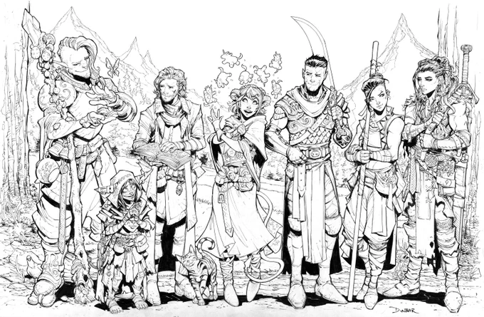 Some drawings from the past year or so (Critical Role and random D&amp;D characters) #faceyourlineart 