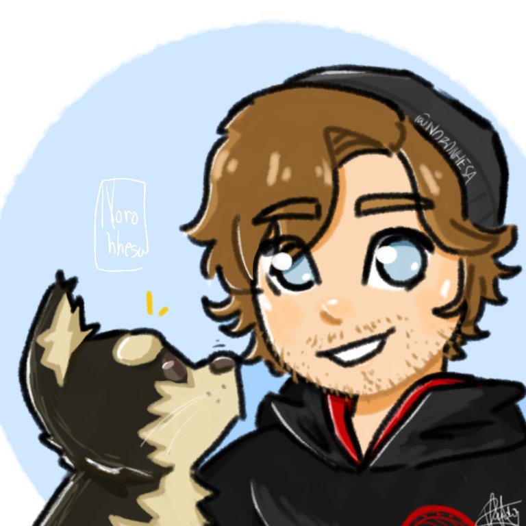 noronhesa's tweet photo. e vamos de repostar pq eu tinha apagado sem querer, desenho do @cellbit e do lobinho, espero q gostem, acho dificil dele ver mas divulguem pfv💙 https://t.co/8JckpvaRsr