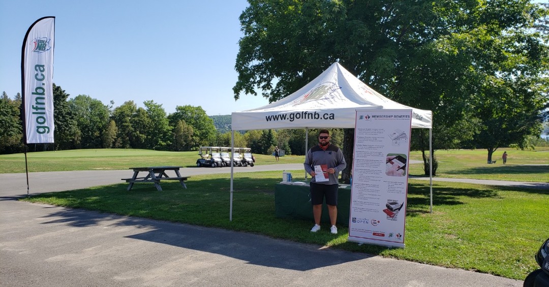 thegolfnb's tweet photo. We are excited to be on-site at Mactaquac Golf Course today to discuss the many benefits that Golf NB &amp; Golf Canada members receive. 

Come pay us a visit! 

#MemberBenefits #GolfNB @mactaquacgolf https://t.co/viBk9xSsXi