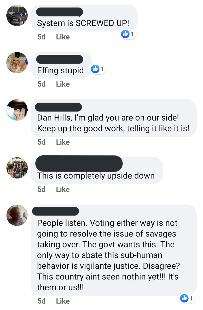 There are lots of calls for violence and death of protesters, both implicit and explicit.