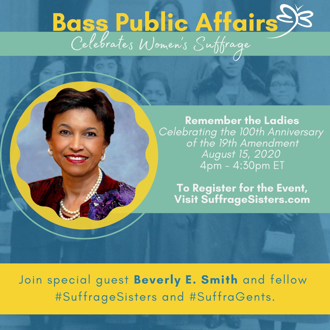 Join National President &amp; CEO Beverly E. Smith on Saturday, August 15, for this special event celebrating the 100th Anniversary of the 19th Amendment and hear more about DST's role in the Suffrage Movement! #PowerInOurVoice #DST1913