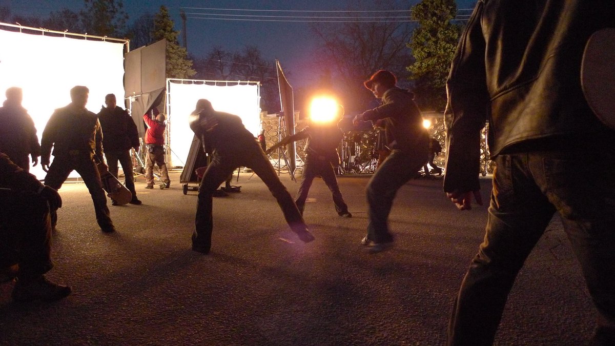 Casa Loma, Toronto. The set of 'Talk To The Fist' with one Lucas Lee. ""Evil Ex! Fight!"  #ScottPilgrimIs10